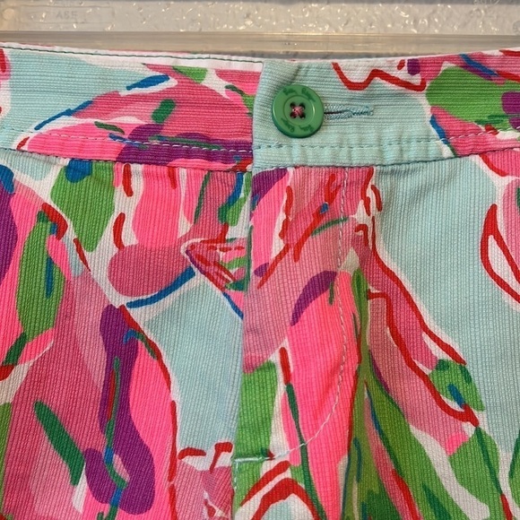 LILLY Pulitzer Pink and Blue The Buttercup Shorts Size 0 - Picture 2 of 7